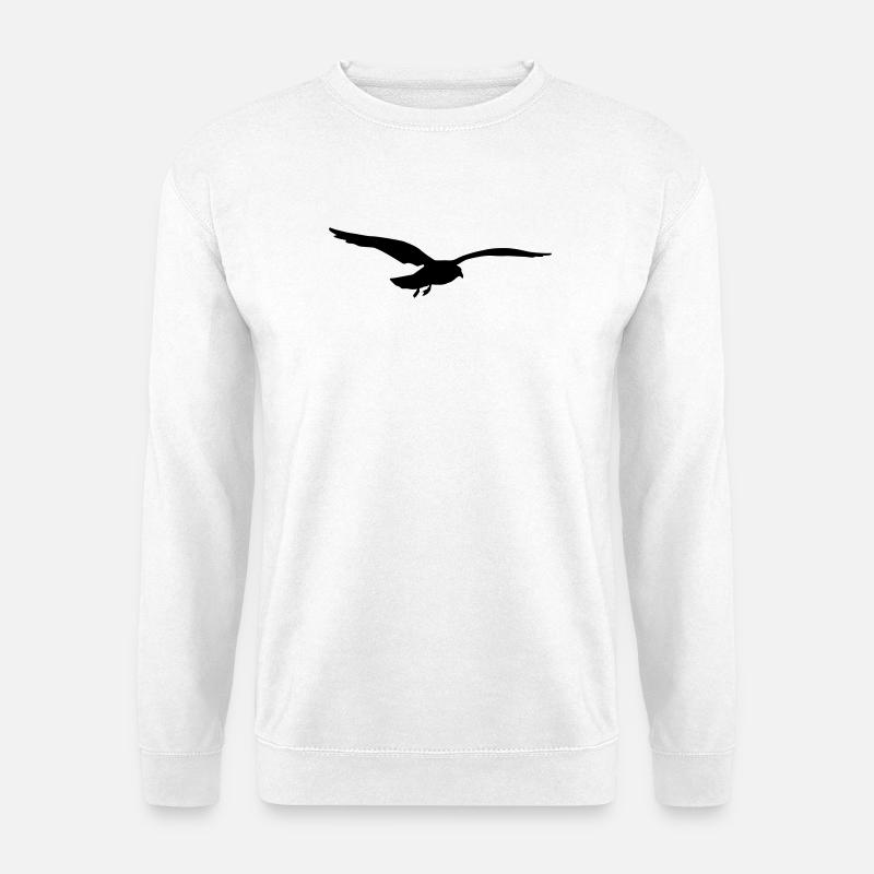 fliegende möwe vogel strand - Unisex Pullover - Weiß
