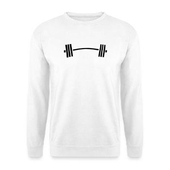 hantel langhantel gebogen - Unisex Pullover - Weiß - Vorne