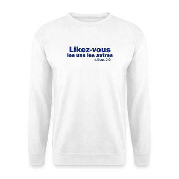 Likez-vous - Sweat-shirt Unisexe - blanc - Devant