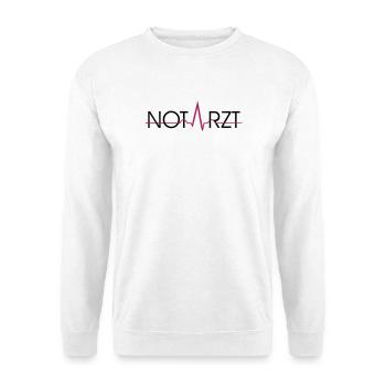 Notarzt Schriftzug - Unisex Pullover - Weiß - Vorne