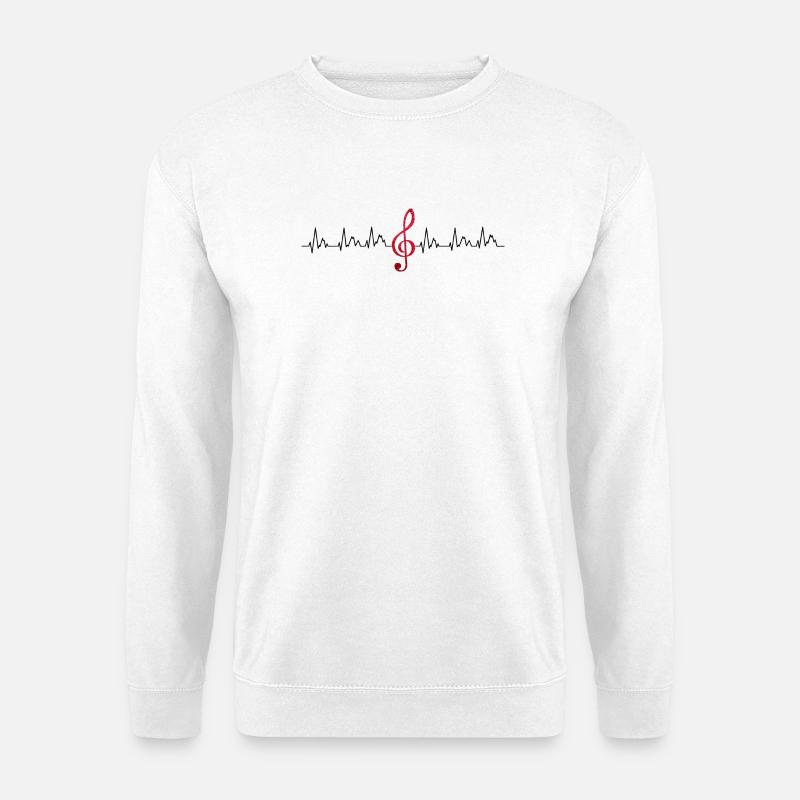 Glowing Treble Clef - Unisex Sweatshirt - white