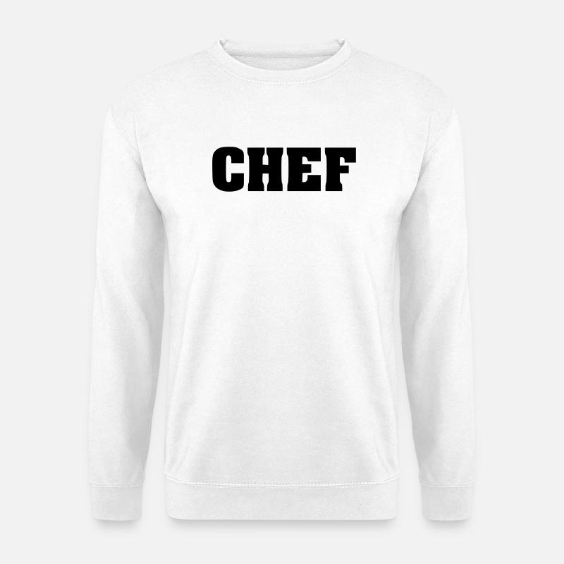Chef Schriftzug, Boss, Leader, Capo - Unisex Pullover - Weiß