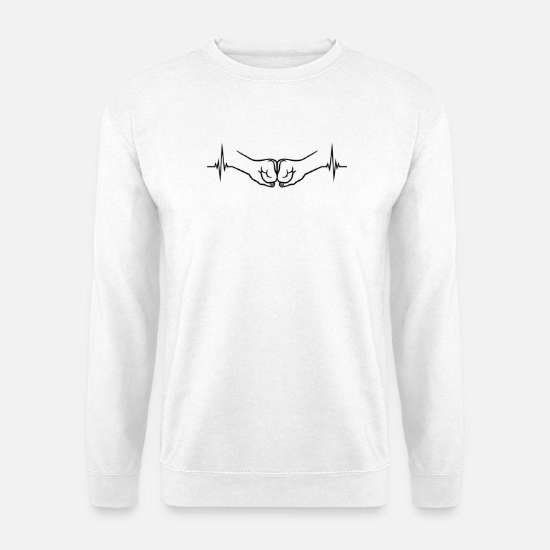 Fist Pump Pulse - Unisex Sweatshirt - white
