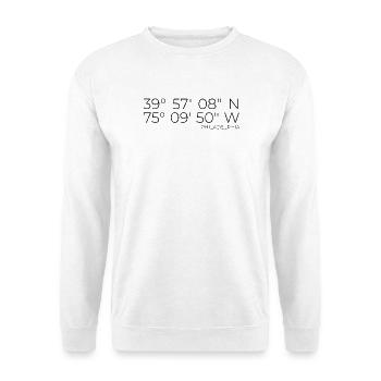 Koordinaten Philadelphia Pennsylvania - Unisex Pullover - Weiß - Vorne