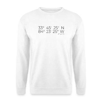 Atlanta Koordinaten - Unisex Pullover - Weiß - Vorne