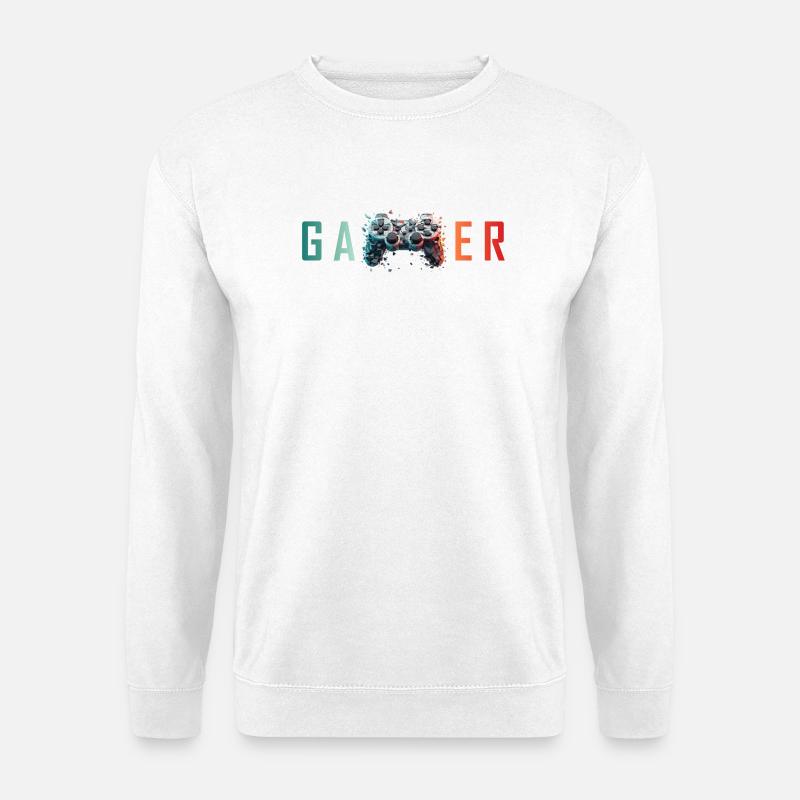 Gamer Explodierender Controller – Design - Unisex Pullover - Weiß