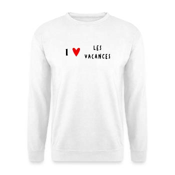 RUHESTAND. FEIERTAG. RUHESTAND. PENSIONIERT. RUHESTAND. - Unisex Pullover - Weiß - Vorne - Alina (178cm) & Michal (187cm)