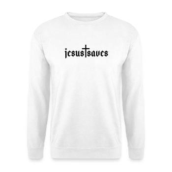 Jésus sauve - Sweat-shirt Unisexe - blanc - Devant