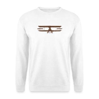 Vintage airplane biplane design - Unisex Sweatshirt - white - Front