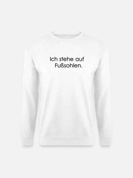 Fusssohlen - Unisex Pullover - Weiß