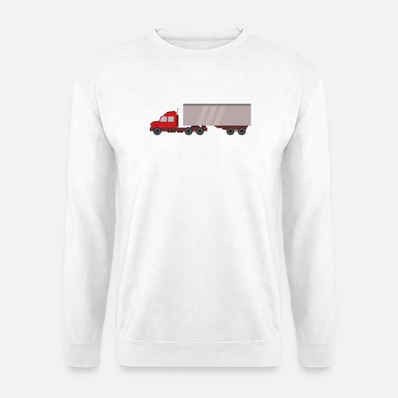 Container-LKW - Unisex Pullover - Weiß