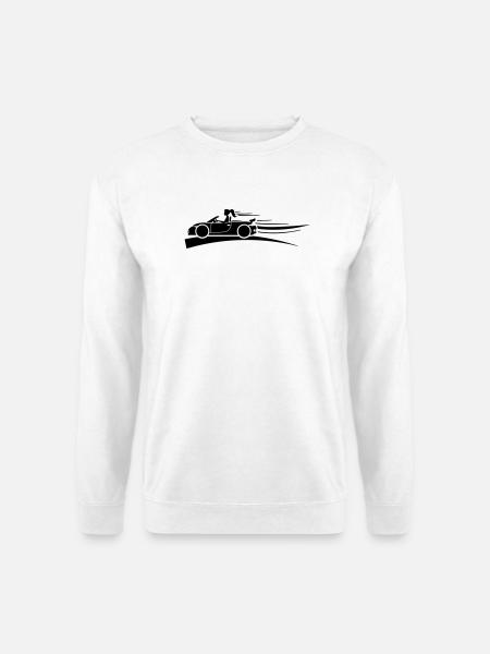 Auto Frau Gas Sportwagen - Unisex Pullover - Weiß