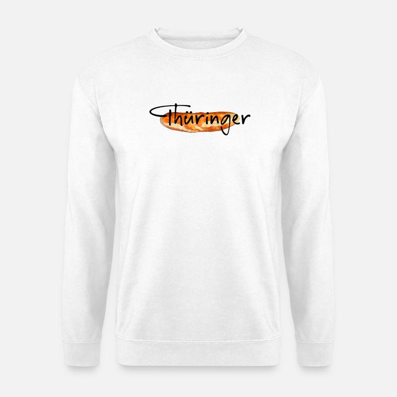Bratwurst de Thuringe - Sweat-shirt Unisexe - blanc