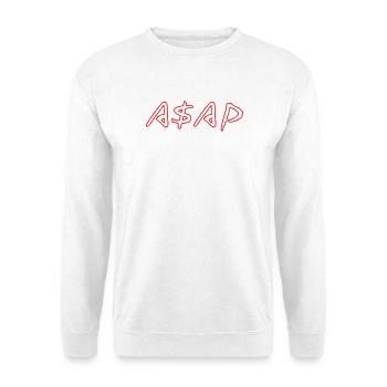 ASAP Neon Sketch Rot - Unisex Pullover - Weiß - Vorne - Alina (178cm) & Michal (187cm)