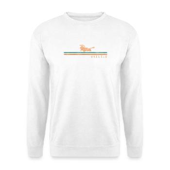 Ukulélé hawaïen ukulélé rétro vintage - Sweat-shirt Unisexe - blanc - Devant