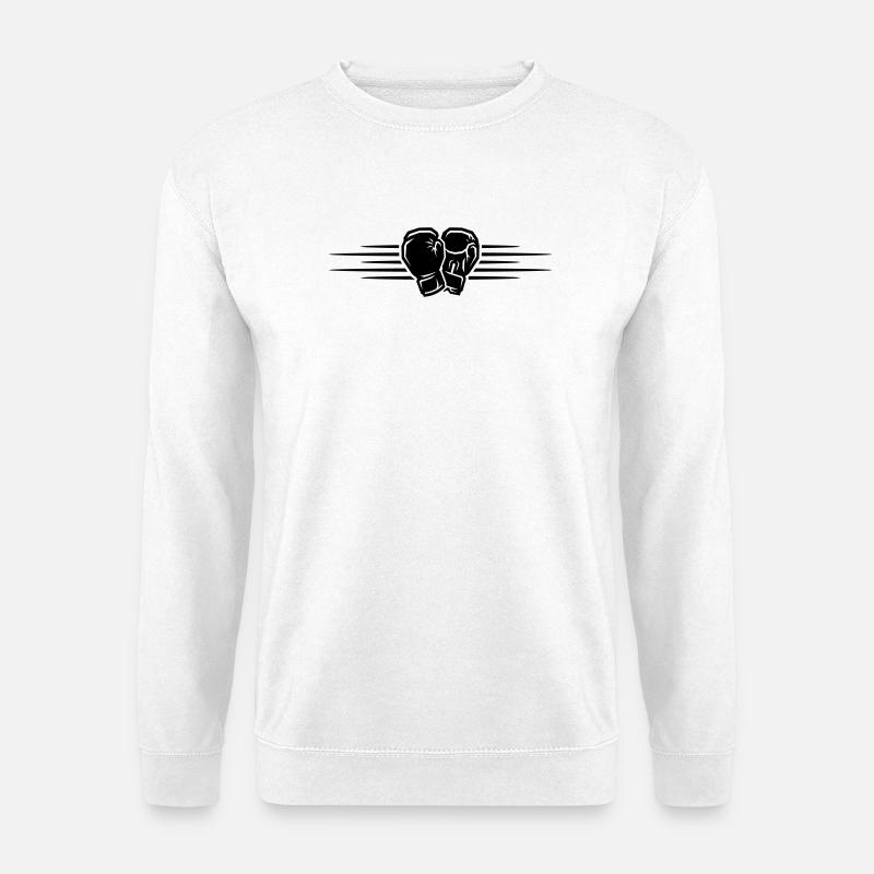 Boxhandschuhe Symbol Logo - Unisex Pullover - Weiß