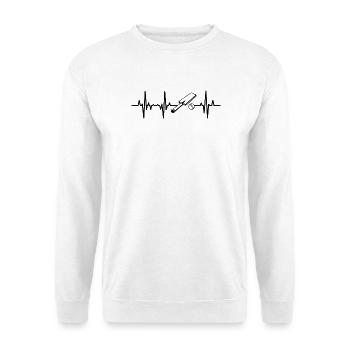Cricket ECG Heartline - Unisex Sweatshirt - white - Front