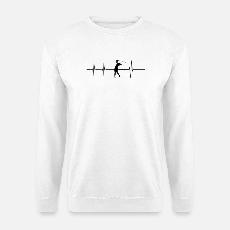 Golfspielerin auf Beat - Unisex Pullover - Weiß