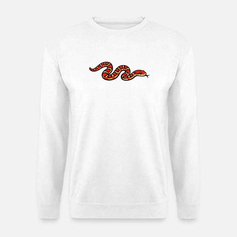 Fiery Snake Pattern - Unisex Sweatshirt - white