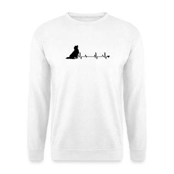 Pfotenabdruck - Unisex Pullover - Weiß - Vorne