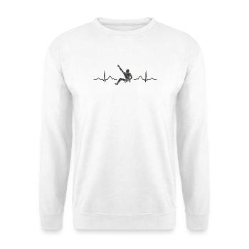 Boulderer heartbeat Bouldering Bouldering - Unisex Sweatshirt - white - Front