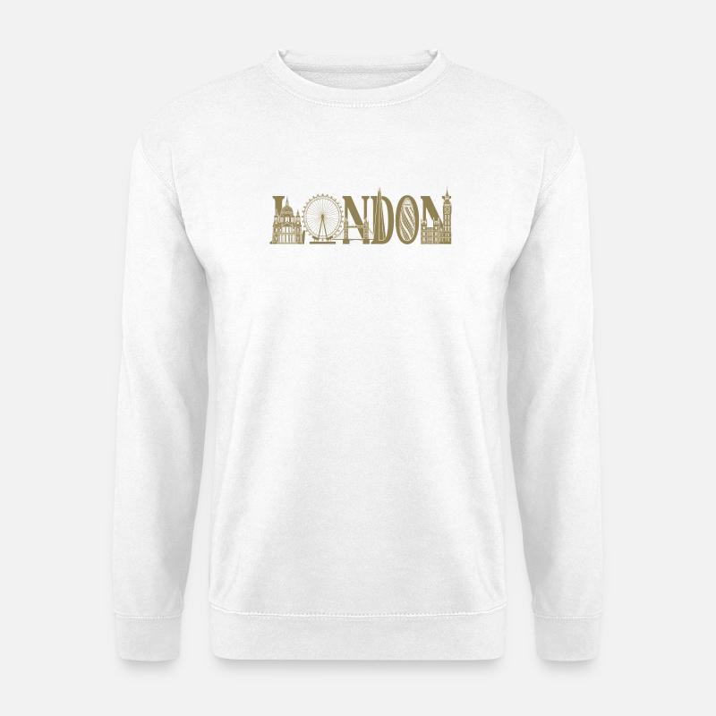 London Großbritannien England Silhouette - Unisex Pullover - Weiß