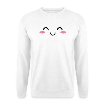 Happy kawaii face - Unisex Sweatshirt - white - Front