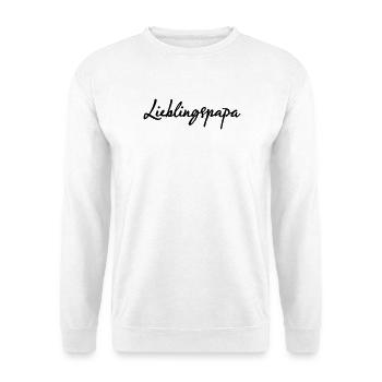 Lieblingspapa Spruch Vater Shirt - Unisex Pullover - Weiß - Vorne