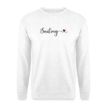Sailing Heart Typography Gift - Unisex Sweatshirt - white - Front