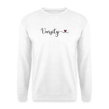 Varsity Heart Design - Unisex Pullover - Weiß - Vorne