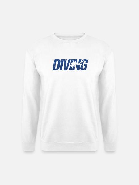 Diving Silhouette Taucher - Unisex Pullover - Weiß
