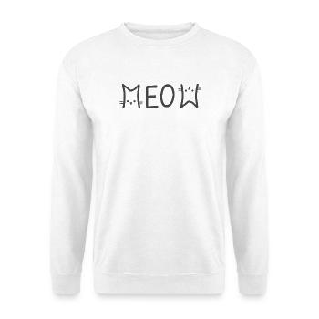 Meow chat chat chat amoureux - Sweat-shirt Unisexe - blanc - Devant