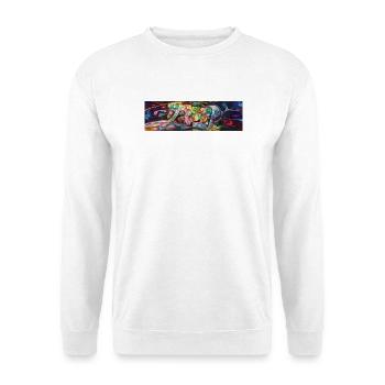 Vivid Faces in Neon Graffiti - Unisex Sweatshirt - white - Front