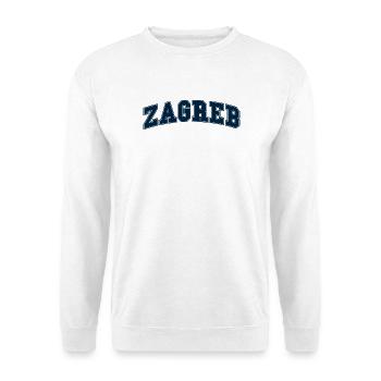Zagreb Varsity lettering - Unisex Sweatshirt - white - Front