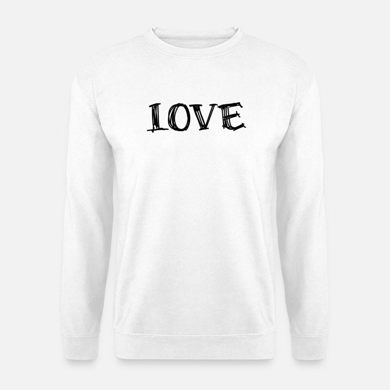 Love Schriftzug - Unisex Pullover - Weiß