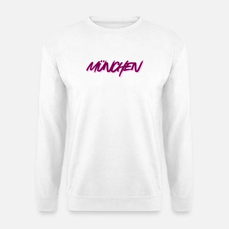 Munich Graffiti Font Pink - Unisex Sweatshirt - white