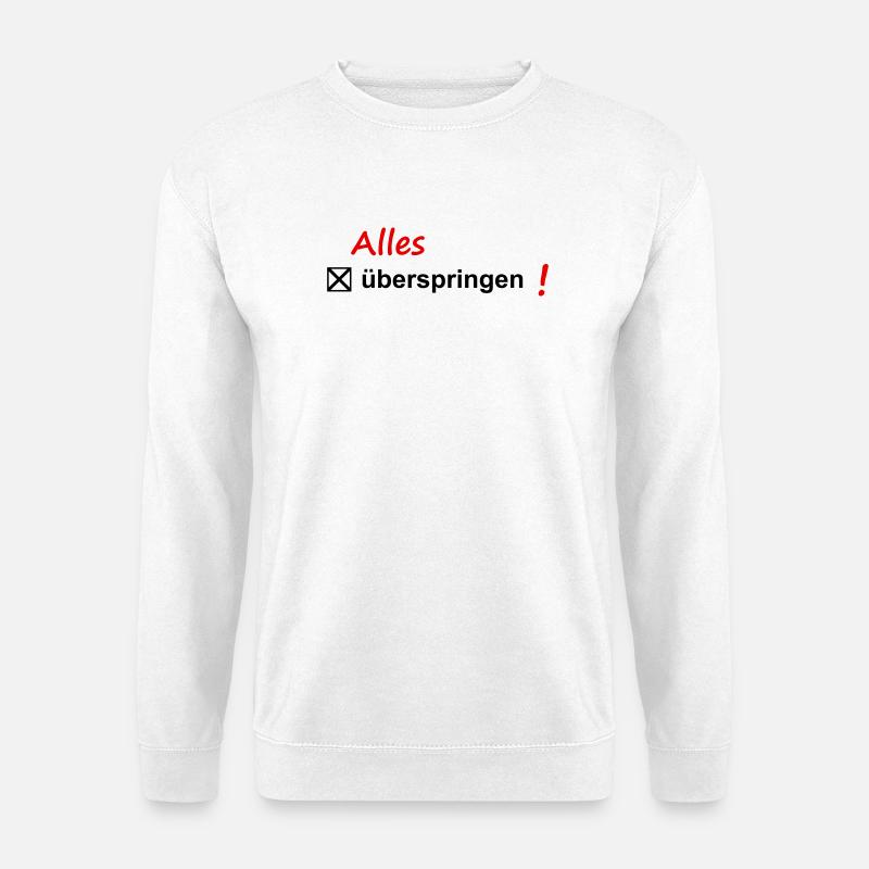 Ueberspringen - Unisex Pullover - Weiß
