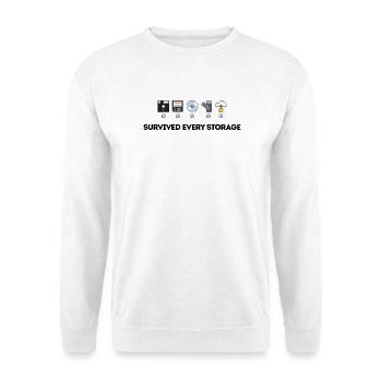 Data Storage Evolution - Tech Icons - Unisex Sweatshirt - white - Front