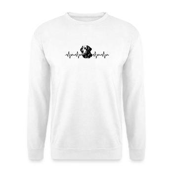 Battement cardiaque ECG Golden Retriever - Sweat-shirt Unisexe - blanc - Devant