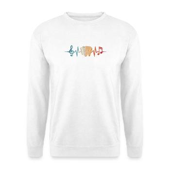 Accordion heartbeat accordionist musician - Unisex Sweatshirt - white - Front