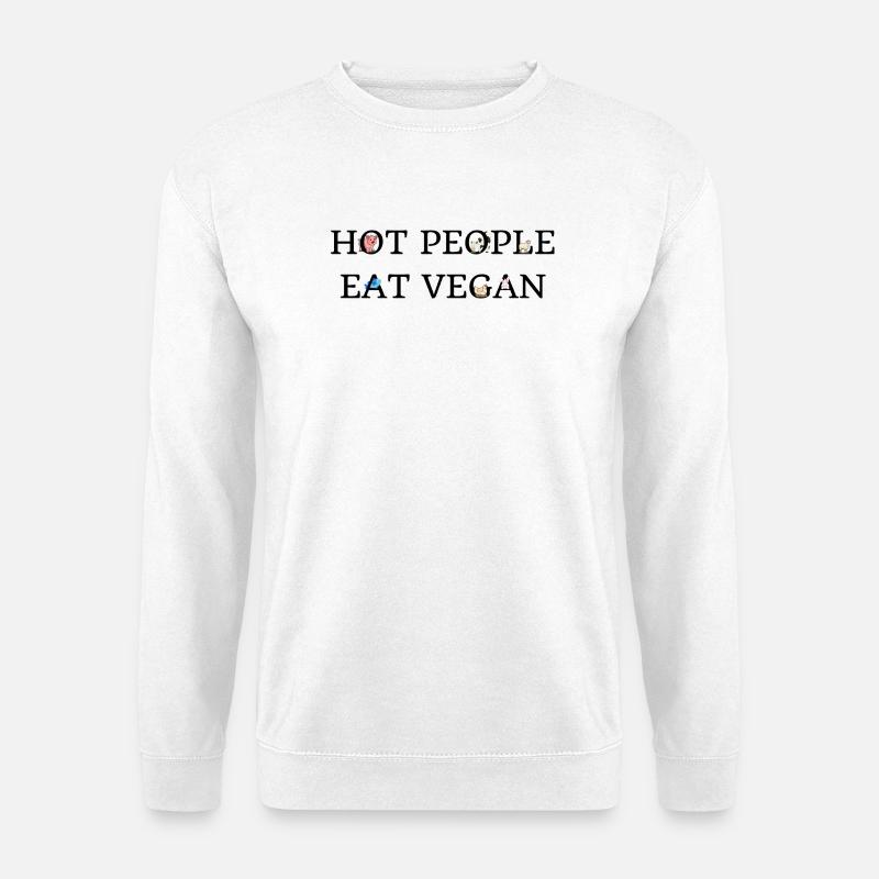 Hot people eat vegan - Unisex Pullover - Weiß