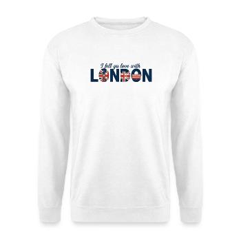 London Love – Big Ben & Union Jack Design - Unisex Sweatshirt - white - Front