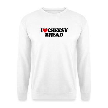 J’adore le pain au fromage. Mon plat préféré : le pain au fromage. - Sweat-shirt Unisexe - blanc - Devant