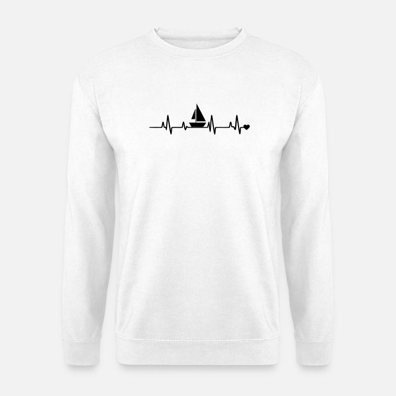 segelboot - Unisex Pullover - Weiß