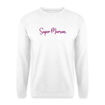 Super_Maman_ - Sweat-shirt Unisexe - blanc - Devant