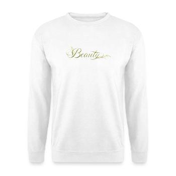 Beauty Schriftzug Natur Design - Unisex Pullover - Weiß - Vorne