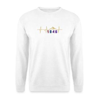 Floral Vintage 80 Ans Octogénaire Cadeau 1946 - Sweat-shirt Unisexe - blanc - Devant