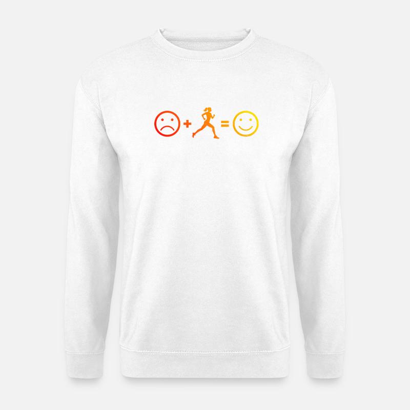 Geschenkidee für eine Running mit Running - Unisex Pullover - Weiß