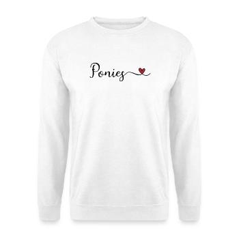 Ponies Heart - Unisex Sweatshirt - white - Front