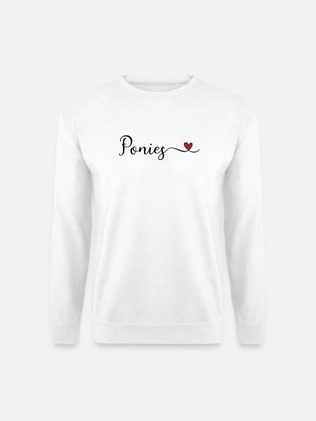 Ponies Herz - Unisex Pullover - Weiß